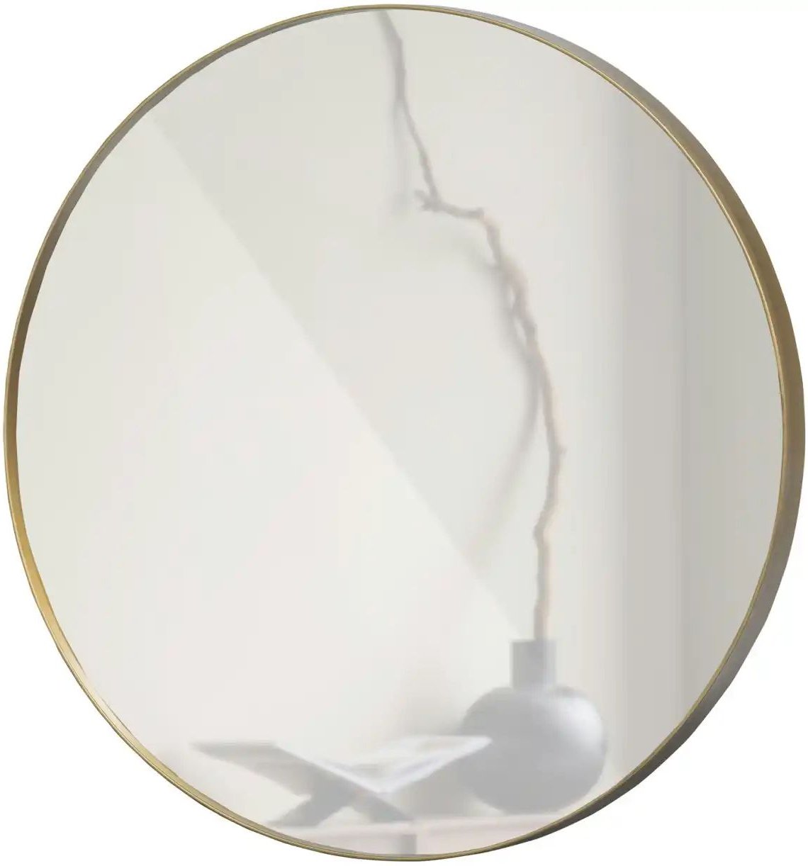 WOOOD Spiegel ¦ gold ¦ Metall,Glas ¦ Maße (cm): H: 80 Ø: 80 Accessoires > Spiegel - Höffner