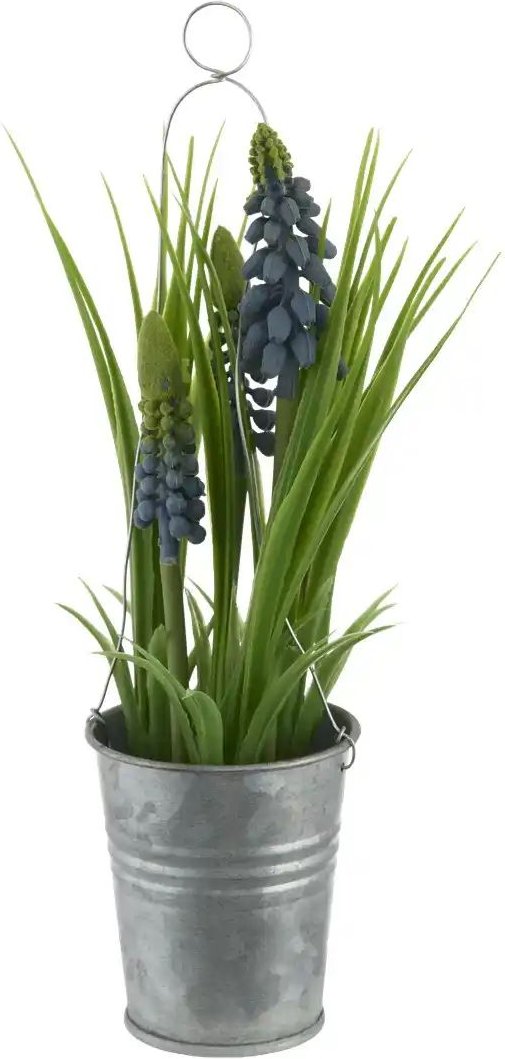 Hyazinte im Zinktopf ¦ lila/violett ¦ Kunststoff,Eisen ¦ Maße (cm): H: 22 Ø: 5.5 Accessoires > Kunstblumen - Höffner