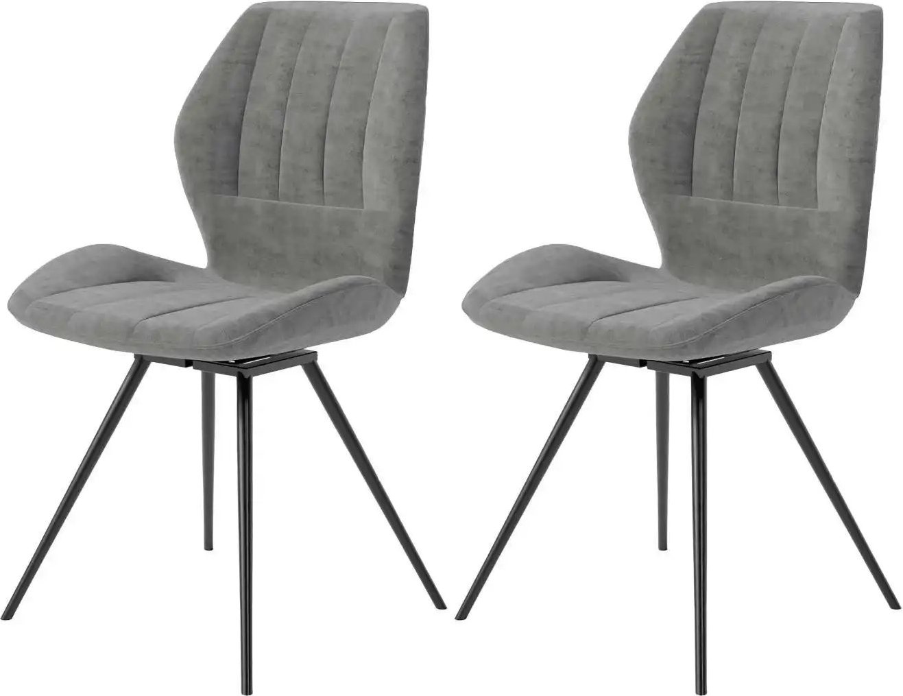by Living Esszimmerstuhl 2er-Set Manhattan ¦ grau ¦ Maße (cm): B: 51 H: 87 Stühle > Esszimmerstühle > Esszimmerstühle o...