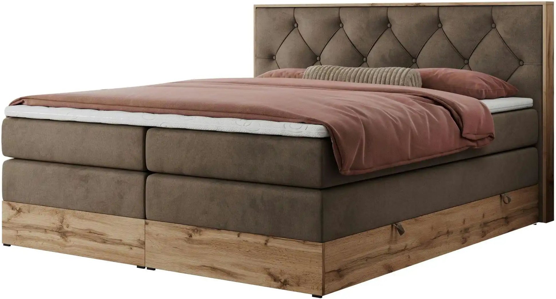 Boxspringbett mit Bettkasten Veneto King ¦ braun ¦ Maße (cm): B: 168 H: 115 Betten > Boxspringbetten - Höffner