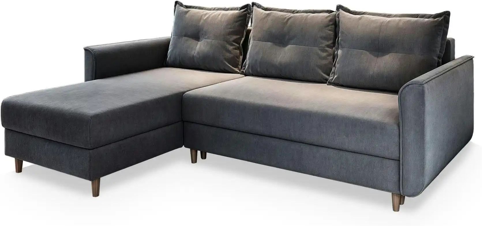 MASSENO Ecksofa mit Schlaffunktion Pisan ¦ grau ¦ Maße (cm): B: 220 H: 91 Polstermöbel > Sofas > Ecksofas - Höffner