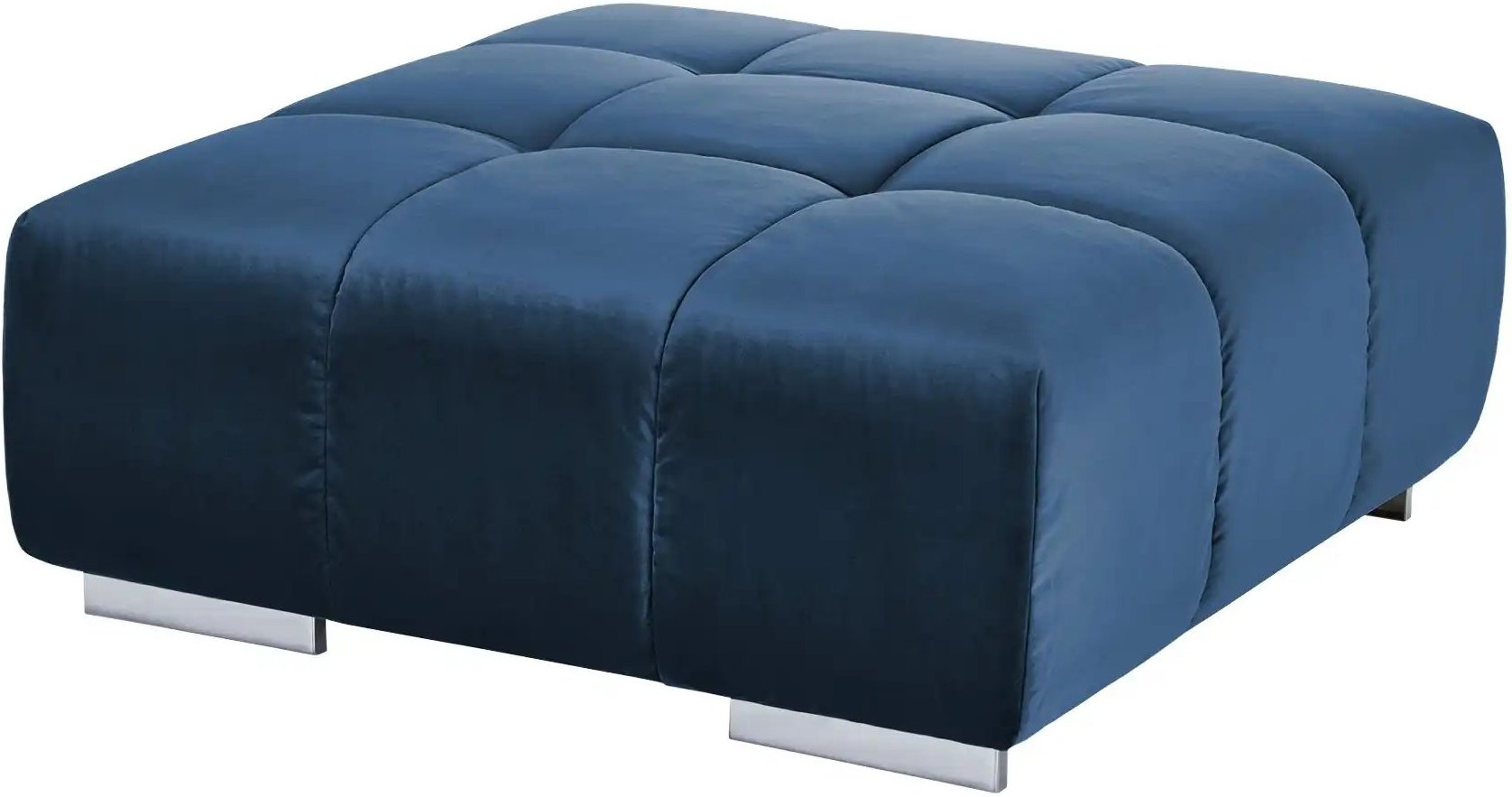 uno Hocker aus Samt Origo ¦ blau ¦ Maße (cm): B: 103 H: 42 T: 103.0 Polstermöbel > Hocker - Höffner