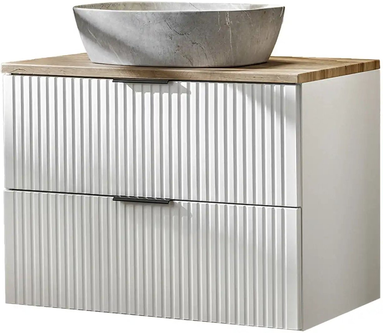 Thumbnail - Waschtischkombination Alfsee ¦ weiß ¦ Maße (cm): B: 80,6 H: 59,2 T: 46.5 Schränke > Badschränke > Komplett-Badkombinati...