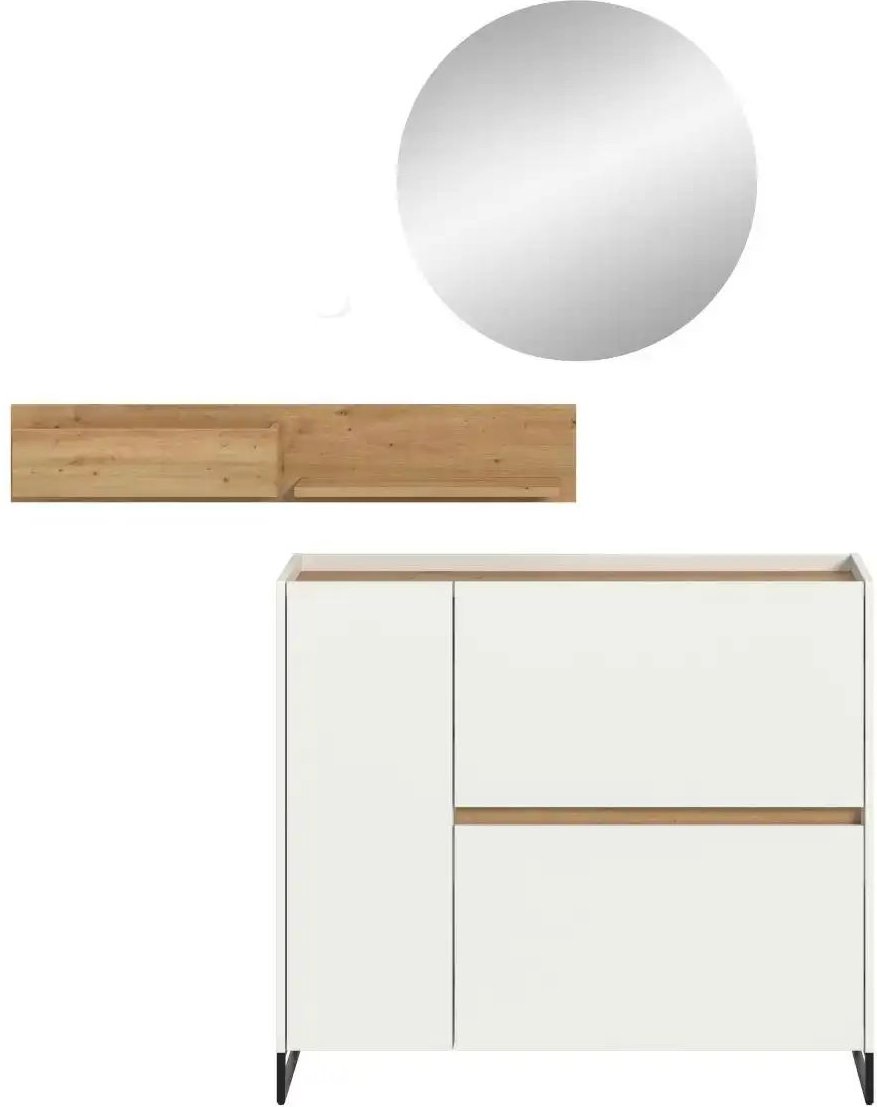 Garderobenkombination ¦ weiß ¦ Maße (cm): B: 197 H: 140 Garderoben & Kleiderstangen > Garderobensysteme - Höffner