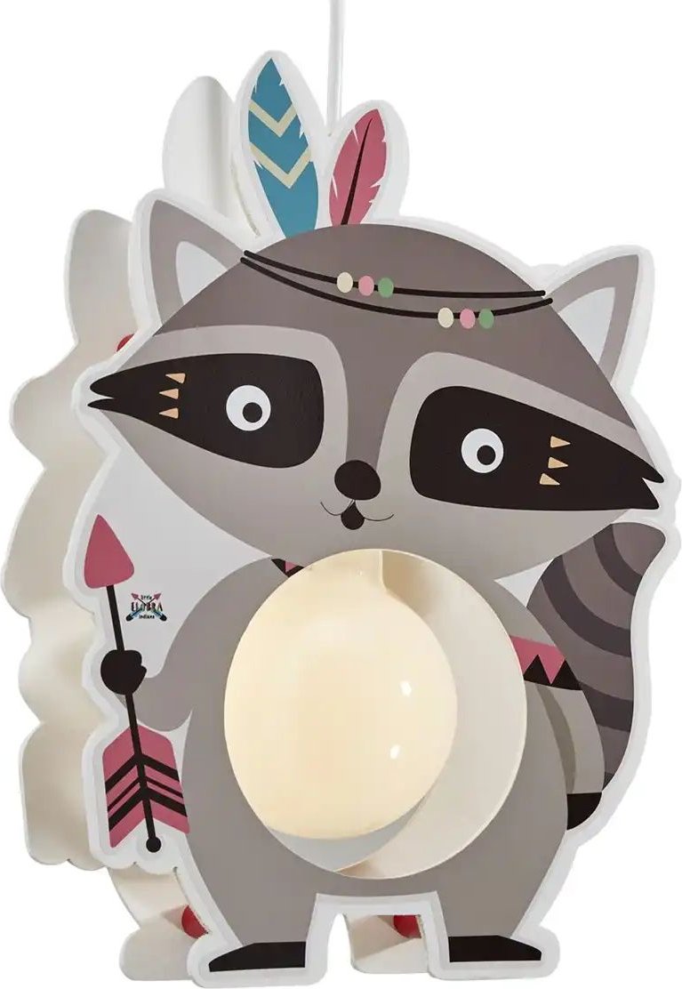 Pendelleuchte Waschbär Oskar ¦ grau ¦ Maße (cm): B: 30 T: 9.0 Lampen & Leuchten > Kinderlampen - Höffner