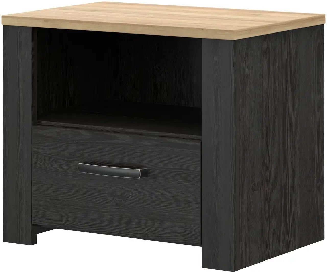 Nachtkommode Toneo ¦ schwarz ¦ Maße (cm): B: 62 H: 52 T: 42.0 Tische > Nachttische - Höffner