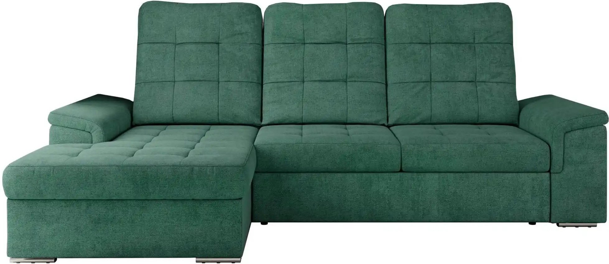 Ecksofa mit Schlaffunktion Madrito ¦ grün ¦ Maße (cm): B: 256 H: 89 Polstermöbel > Sofas > Ecksofas - Höffner