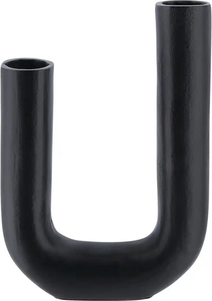 Vase ¦ schwarz ¦ Aluminium ¦ Maße (cm): B: 17 H: 25,5 T: 5.0 Accessoires > Vasen - Höffner