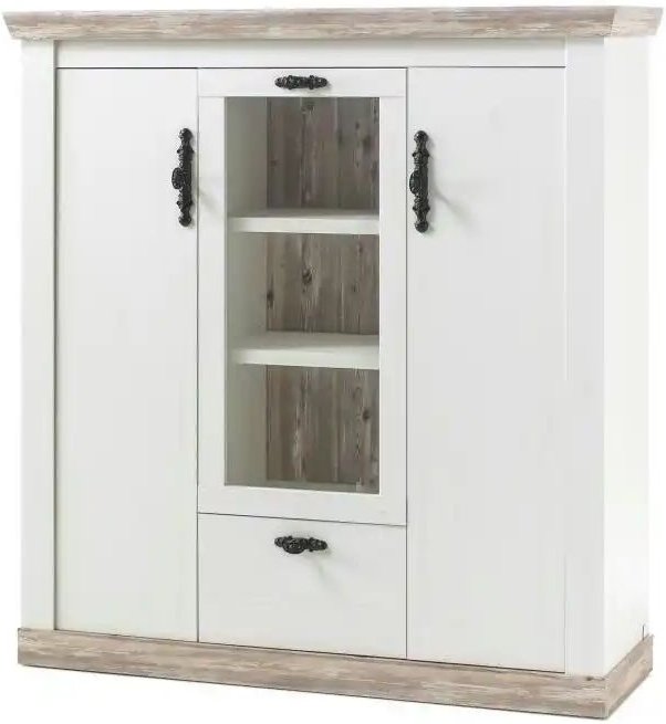 Kommode Roble ¦ weiß ¦ Maße (cm): B: 139 H: 146 T: 44.0 Kommoden & Sideboards > Highboards - Höffner