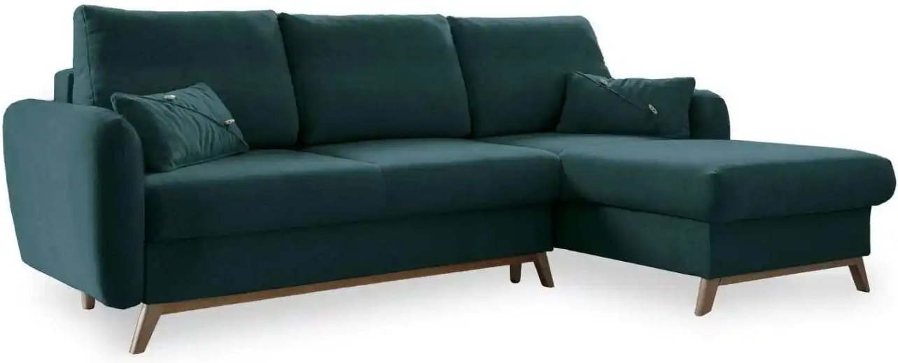 Miuform Ecksofa mit Schlaffunktion Scandic Lagom ¦ türkis/petrol ¦ Maße (cm): B: 235 H: 90 Polstermöbel > Sofas > Ecksof...