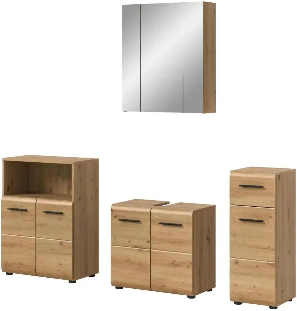 Badkombination Igelsbachsee ¦ holzfarben ¦ Maße (cm): B: 180 H: 185 Schränke > Badschränke > Komplett-Badkombinationen ...