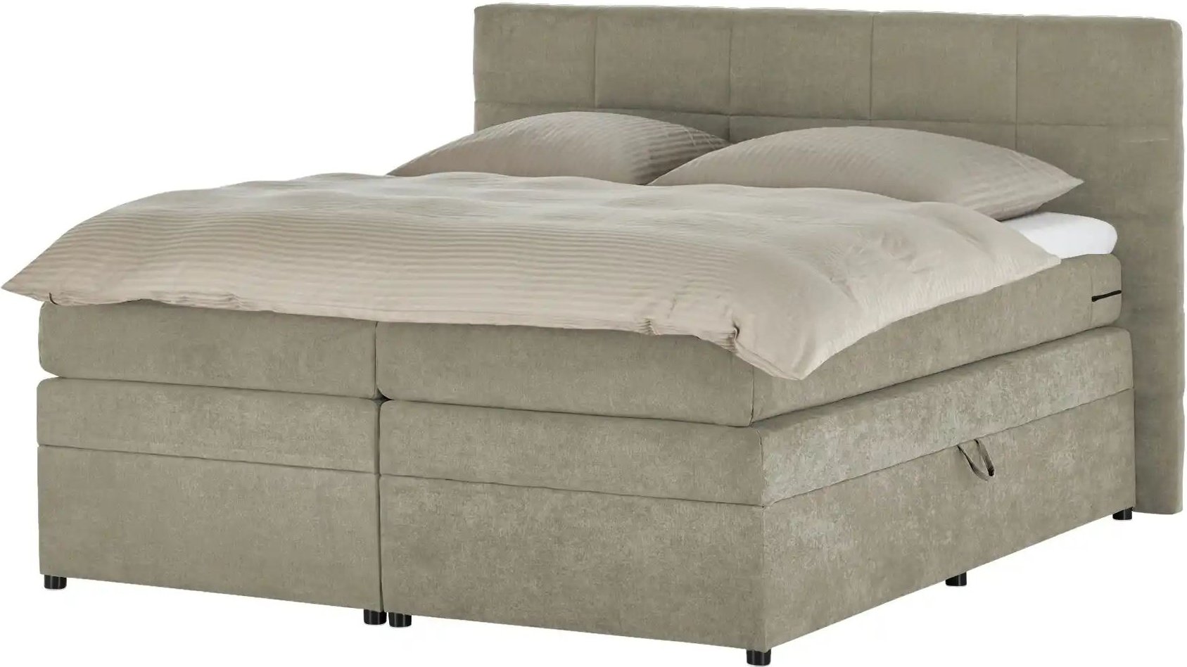 Boxspringbett mit Bettkasten Suffolk ¦ beige ¦ Maße (cm): B: 204 H: 124 Betten > Boxspringbetten - Höffner