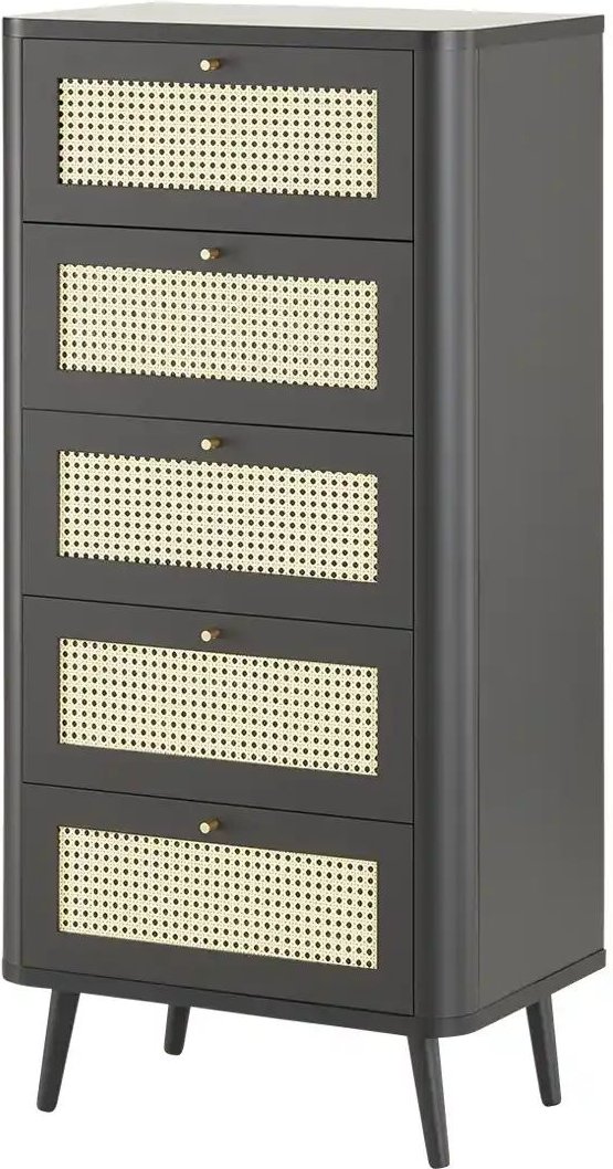 Roomers Kommode Vienna Premium ¦ schwarz ¦ Maße (cm): B: 60 H: 126 T: 40.0 Kommoden & Sideboards > Kommoden - Höffner