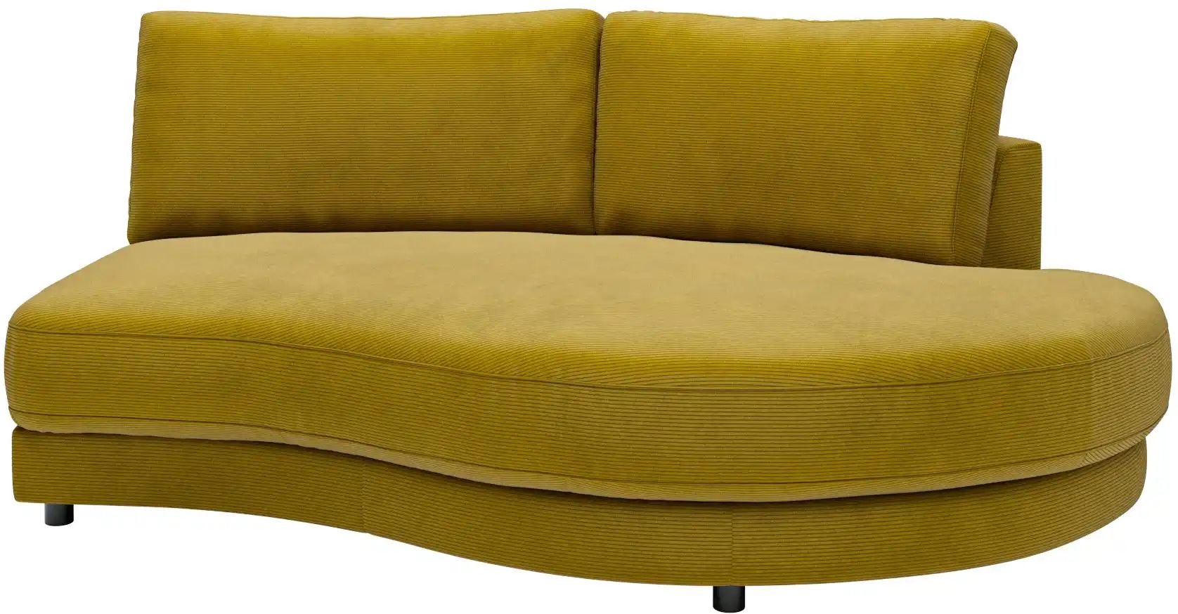 Jette Home Element Abschluss rund rechts in Feincord Sila ¦ grün ¦ Maße (cm): B: 205 H: 85 T: 166.0 Polstermöbel > Sofas...