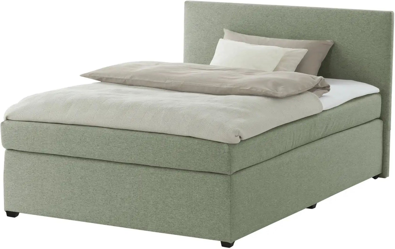 Boxspringbett mit Matratze und Topper H3 Duke ¦ grün ¦ Maße (cm): B: 127 H: 104 Betten > Boxspringbetten - Höffner