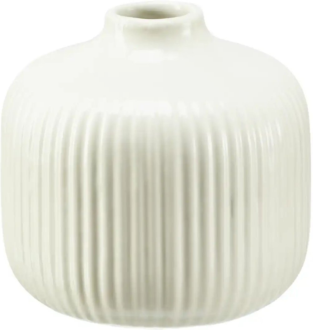 HOME STORY Vase ¦ creme ¦ Dolomite ¦ Maße (cm): H: 10 Ø: 10.5 Accessoires > Vasen - Höffner
