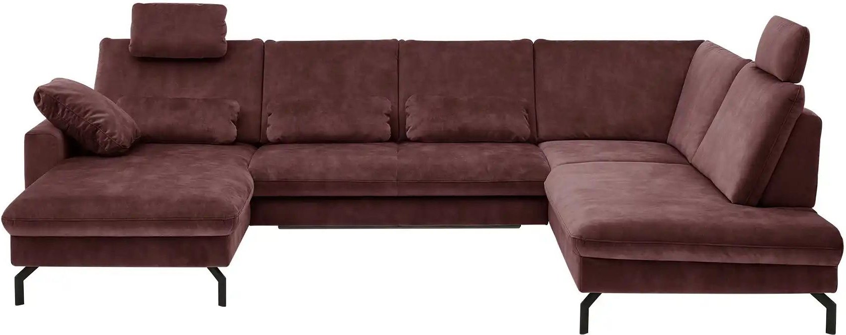 meinSofa Wohnlandschaft aus Mikrofaser Grace ¦ rot ¦ Maße (cm): B: 332 H: 89 T: 220.0 Polstermöbel > Sofas > Schlafsofas...