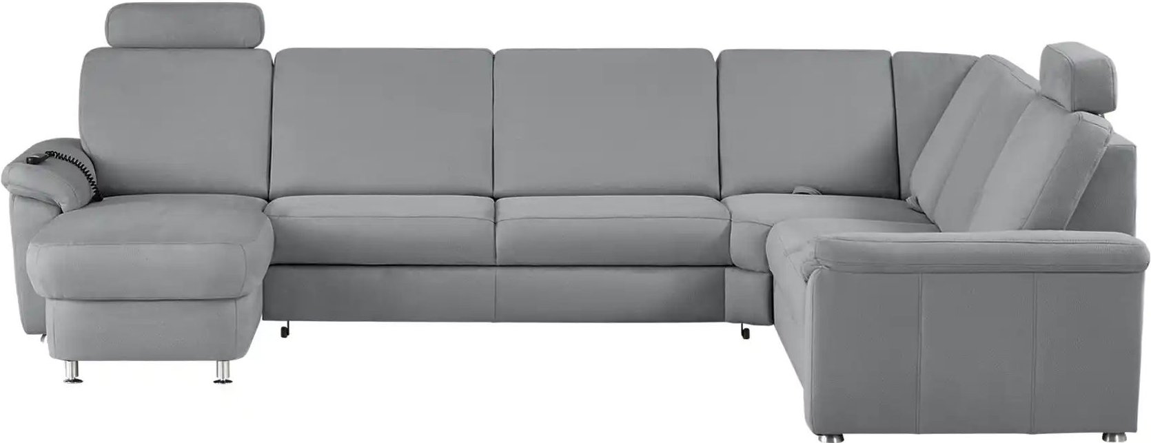 meinSofa Wohnlandschaft Mikrofaser Rita ¦ grau ¦ Maße (cm): B: 330 H: 91 T: 240.0 Polstermöbel > Sofas > Schlafsofas - H...