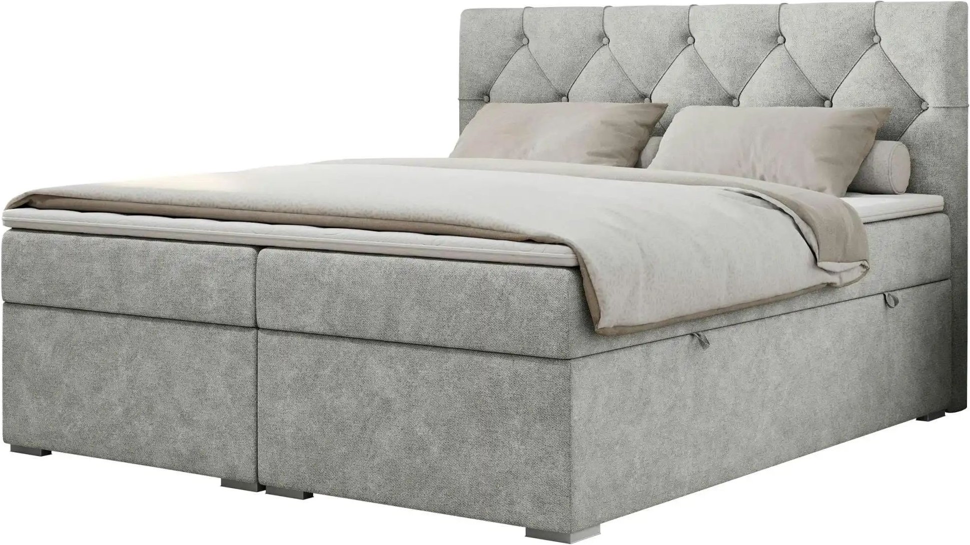 Boxbett mit Bettkasten Alda ¦ grau ¦ Maße (cm): B: 180 H: 118 Betten > Komfortbetten - Höffner