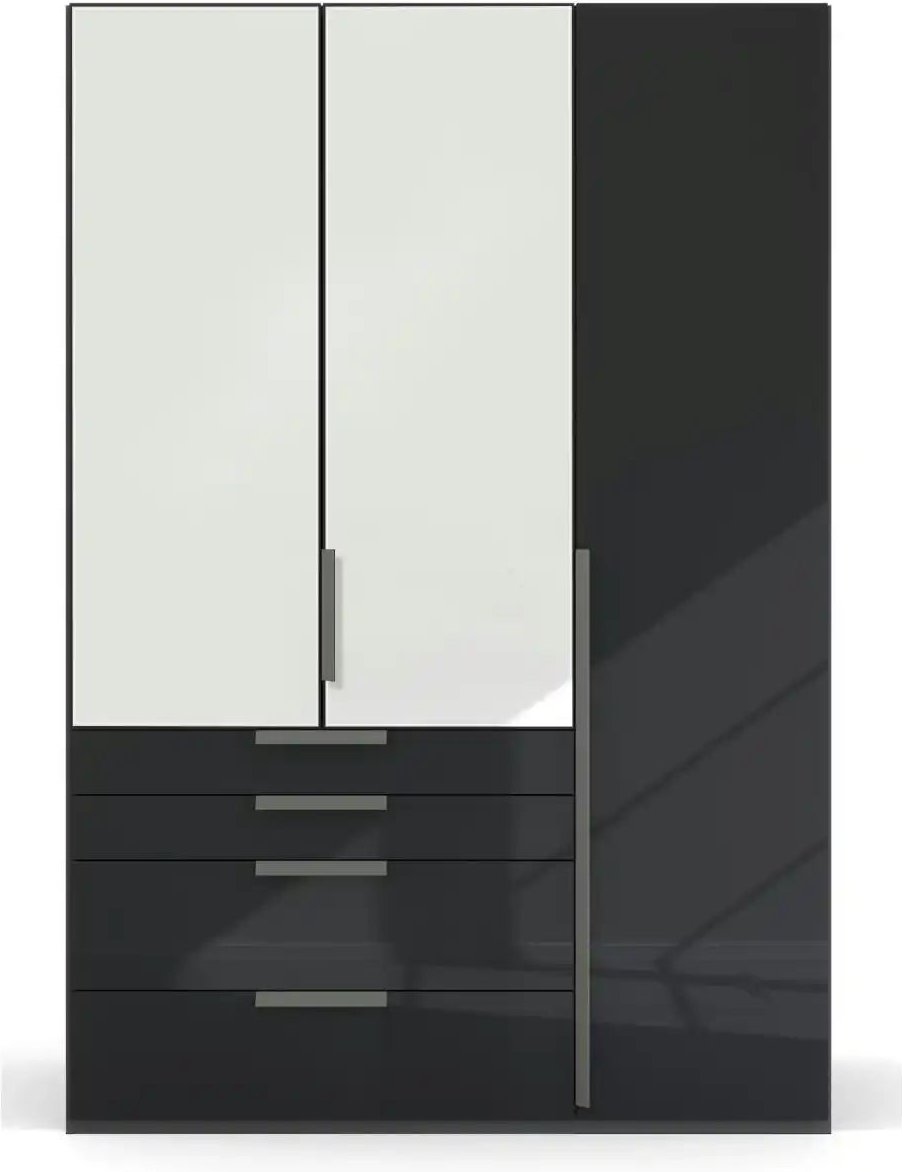 Drehtürenschrank Port Talbot ¦ schwarz ¦ Maße (cm): B: 151 H: 223 Schränke > Kleiderschränke > Drehtürenschränke - Höff...