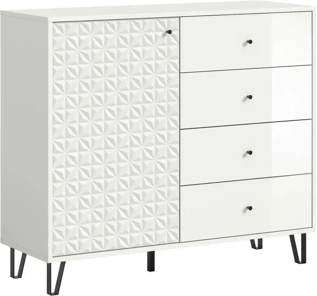 Highboard Prisma ¦ weiß ¦ Maße (cm): B: 110 H: 96 Kommoden & Sideboards > Highboards - Höffner