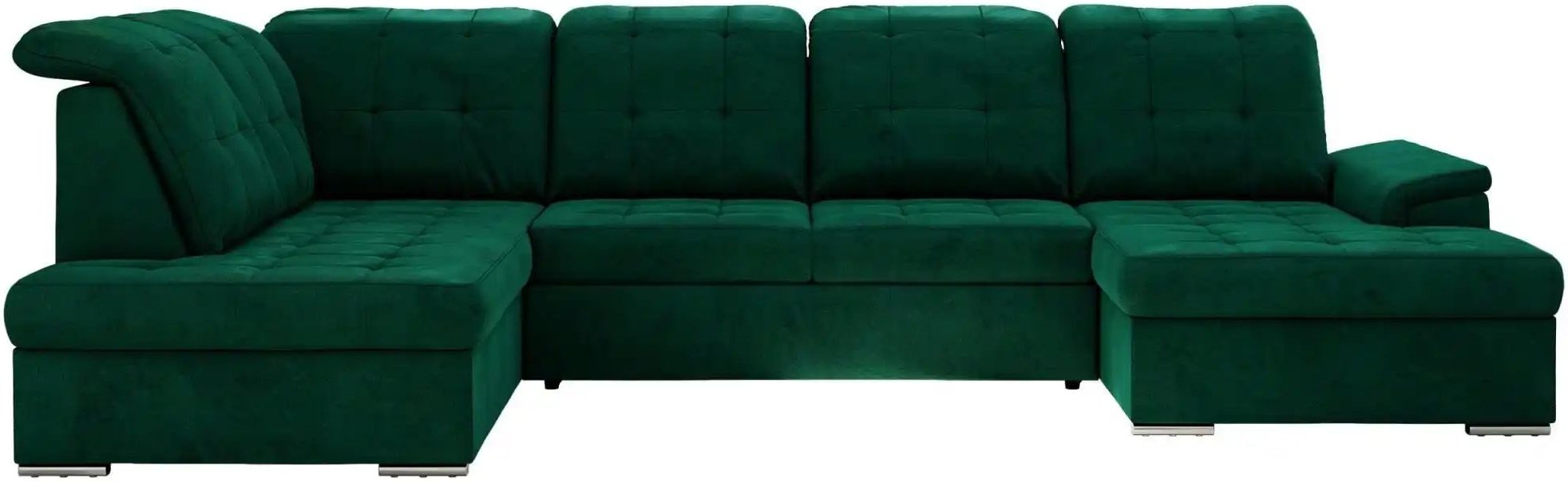 Wohnlandschaft mit Schlaffunktion Madrito ¦ grün ¦ Maße (cm): B: 323 H: 89 Polstermöbel > Sofas > Wohnlandschaften - Höf...