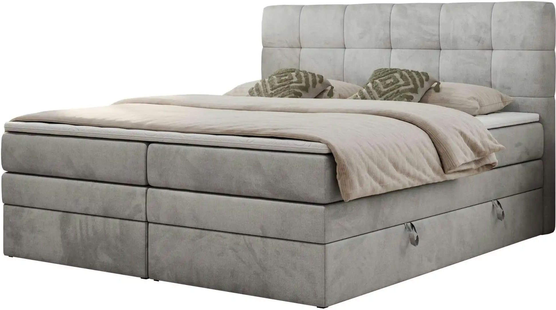 Boxspringbett mit Bettkasten Luka King ¦ grau ¦ Maße (cm): B: 120 H: 110 Betten > Boxspringbetten - Höffner