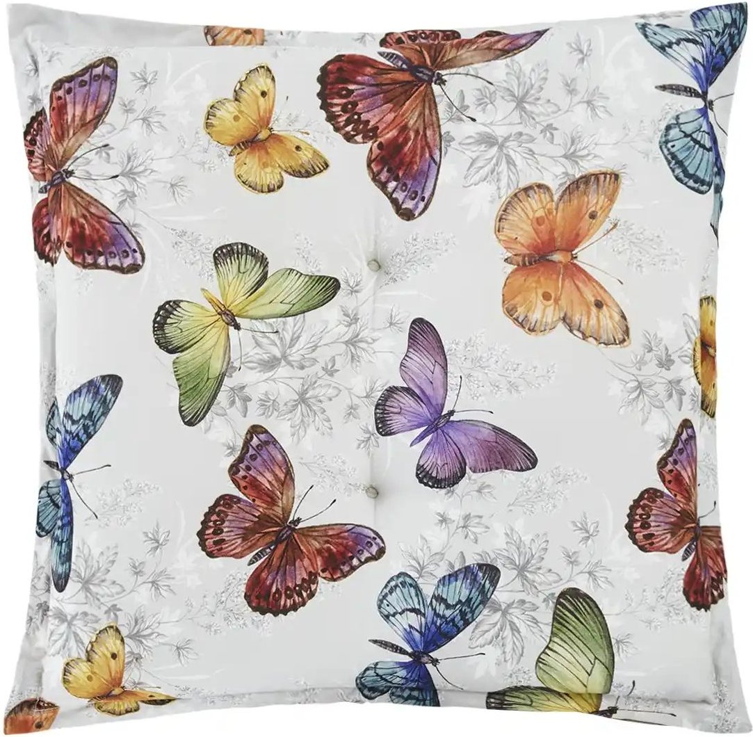 Schwienhorst Auflage Butterfly ¦ mehrfarbig ¦ Maße (cm): B: 50 H: 9 Garten > Auflagen & Kissen > Gartenhocker-Auflagen ...