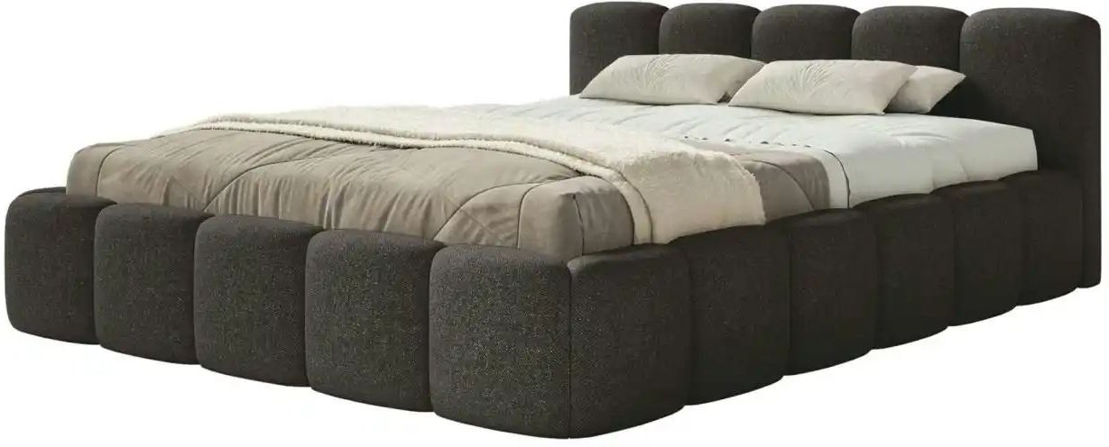 Selsey Polsterbett in Chenille Cloudy Low ¦ blau ¦ Maße (cm): B: 160 H: 72 Betten > Polsterbetten - Höffner