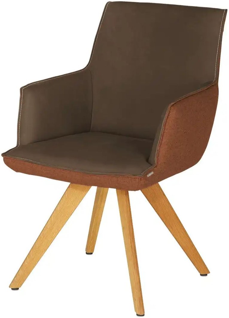 KOINOR Armlehnstuhl Leder Schwof ¦ braun ¦ Maße (cm): B: 57 H: 90 T: 66.0 Stühle > Esszimmerstühle > Esszimmerstühle mi...