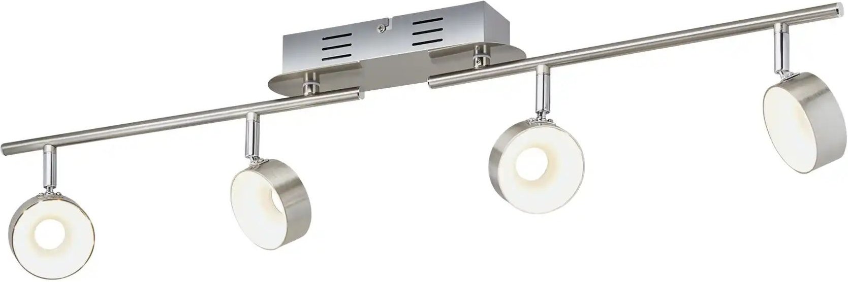 Thumbnail - KHG LED-Spot 4-flammig Nickel matt ¦ silber ¦ Maße (cm): B: 83,5 H: 18,5 T: 8.0 Lampen & Leuchten > LED-Leuchten > LE...