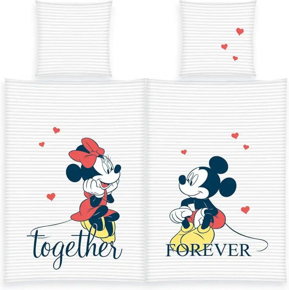 Herding Partner Bettwäsche-Set Mickey & Minnie ¦ mehrfarbig ¦ Maße (cm): B: 135 Bettwaren > Bettwäsche > Bettwäsche gan...