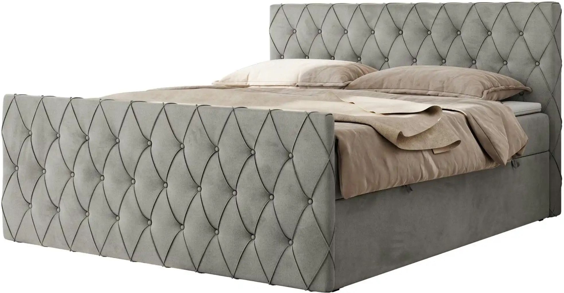 Boxbett mit Bettkasten Miren Duo ¦ grau ¦ Maße (cm): B: 121 H: 110 Betten > Komfortbetten - Höffner