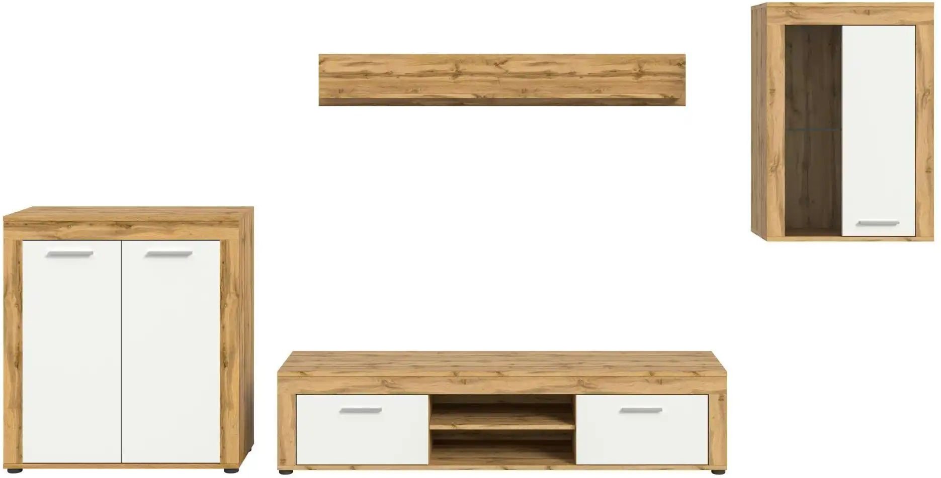 Thumbnail - Wohnwand Bardenas ¦ holzfarben ¦ Maße (cm): B: 330 H: 169 T: 35.0 Kommoden & Sideboards > Wohnwände - Höffner