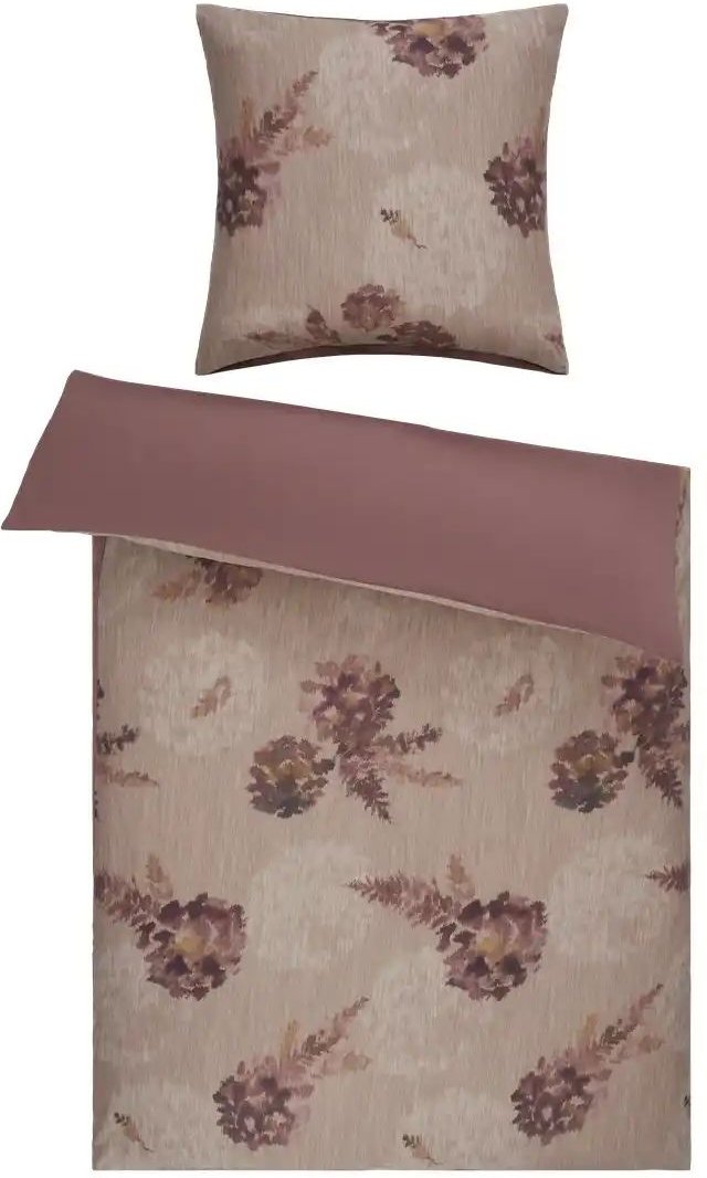 Como Green Satin-Wendebettwäsche Bloom ¦ beige ¦ Maße (cm): B: 135 Bettwaren > Bettwäsche > Bettwäsche ganzjährig - Höf...