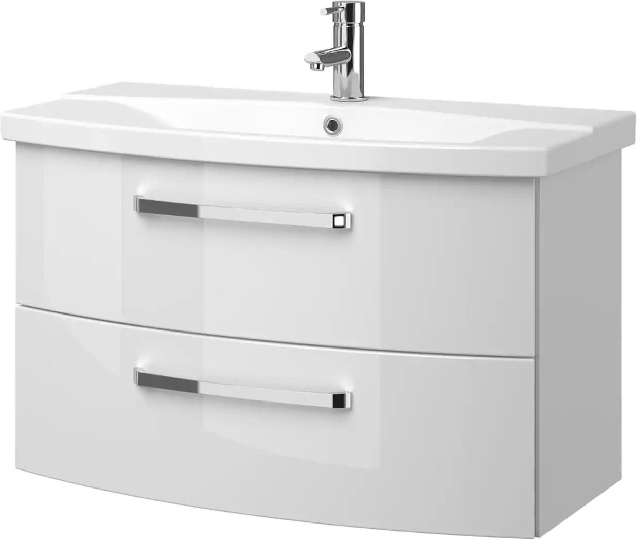 Thumbnail - calmoquick Waschtischkombination Veri ¦ weiß ¦ Maße (cm): B: 84 H: 53,7 T: 46.0 Schränke > Badschränke > Komplett-Badko...
