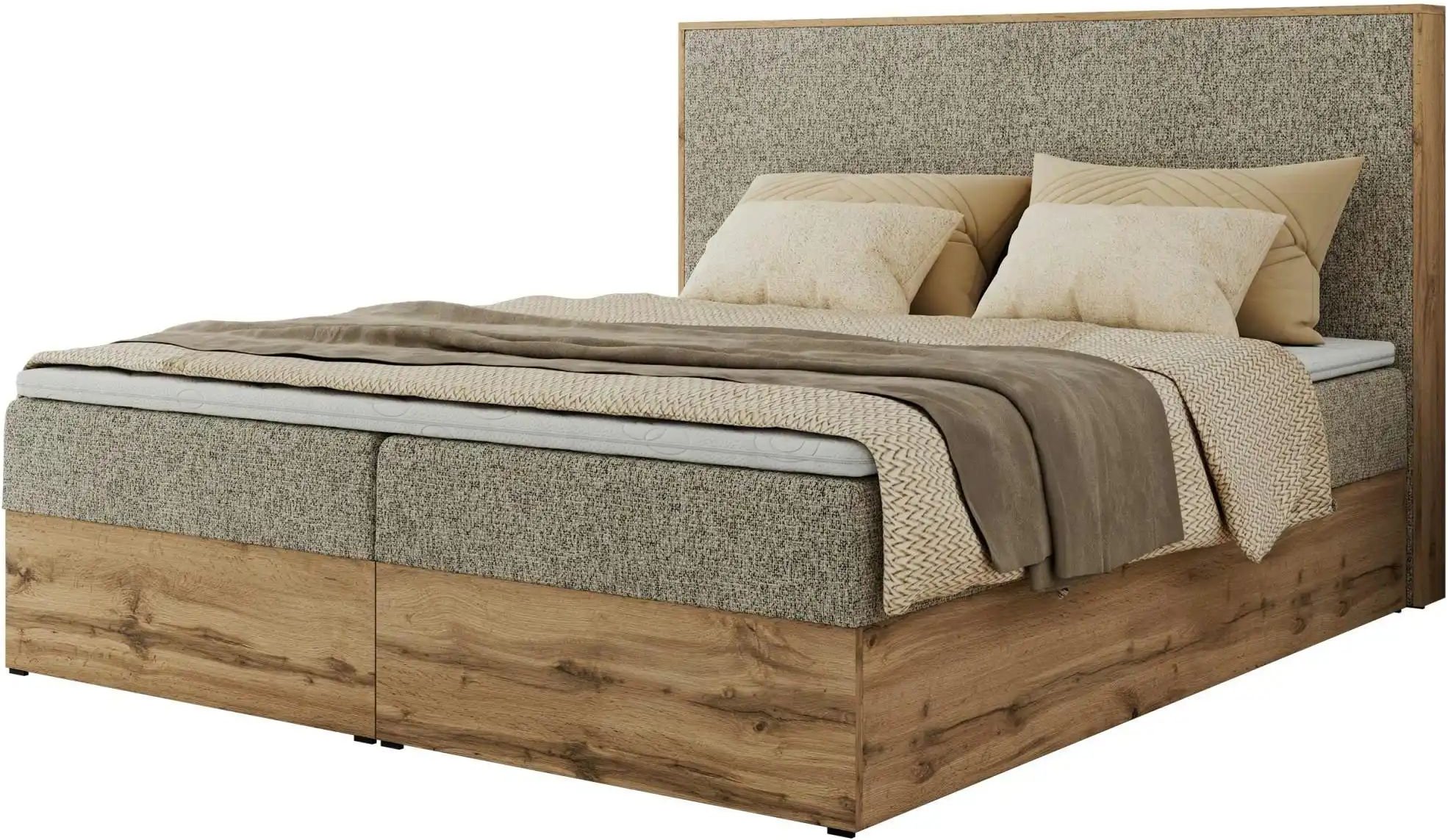 Boxbett mit Bettkasten Wood Classic ¦ beige ¦ Maße (cm): B: 144 H: 120 Betten > Komfortbetten - Höffner