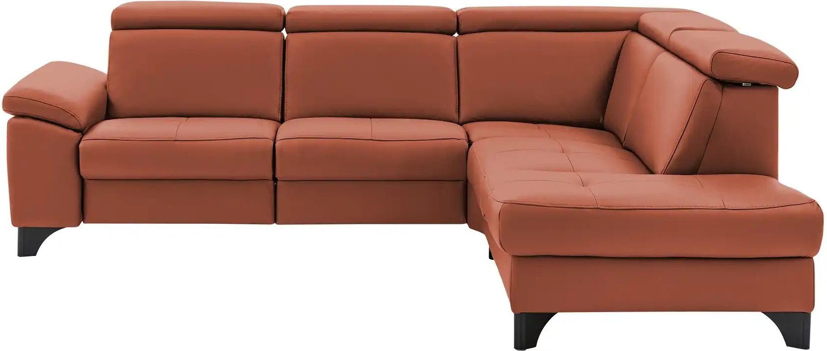 meinSofa Ecksofa Echtleder Linda ¦ rot ¦ Maße (cm): B: 261 H: 98 T: 209.0 Polstermöbel > Sofas > Ecksofas - Höffner