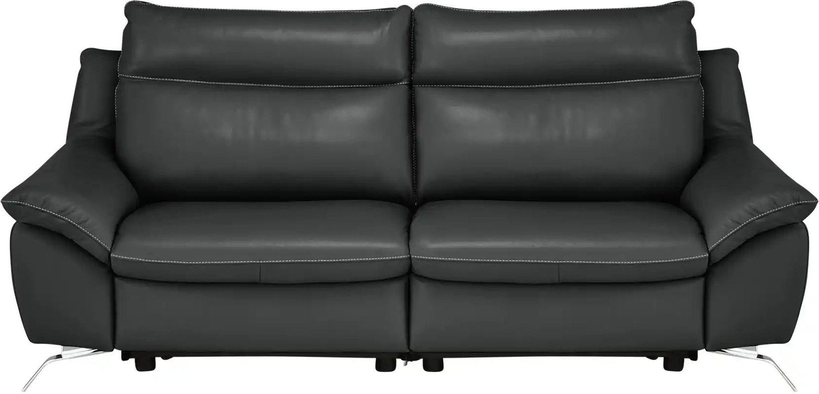 Natuzzi Editions Sofa aus Echtleder Orlando ¦ schwarz ¦ Maße (cm): B: 212 H: 94 T: 95.0 Polstermöbel > Sofas > 3-Sitzer ...