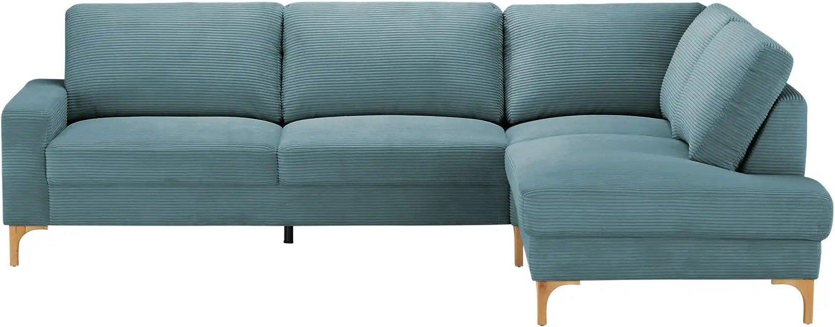 Thumbnail - Gray & Jones Cord-Sofa Capa ¦ türkis/petrol ¦ Maße (cm): B: 276 H: 86 T: 200.0 Polstermöbel > Sofas > Ecksofas - Höffne...