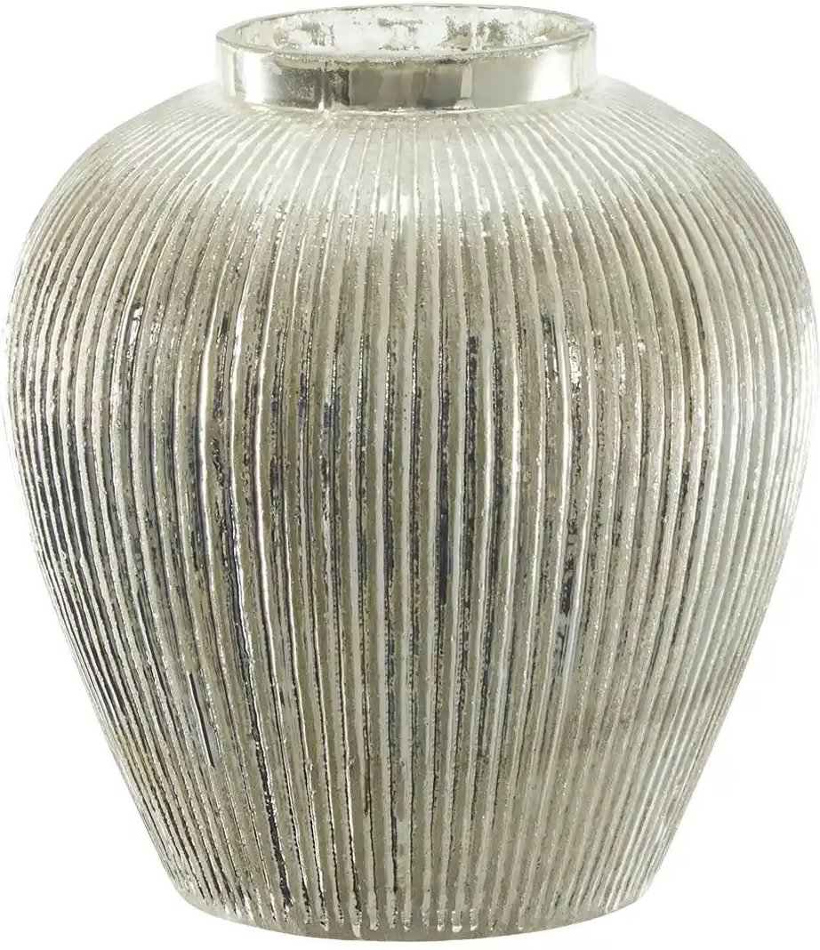 HOME STORY Vase ¦ silber ¦ Glas ¦ Maße (cm): H: 23,5 Ø: 21 Weihnachten - Höffner
