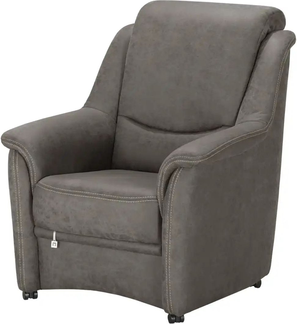 Funktionssessel mit Kopfteilverstellung Lech ¦ grau ¦ Maße (cm): B: 82 H: 105 T: 91.0 Polstermöbel > Sessel > Fernsehses...