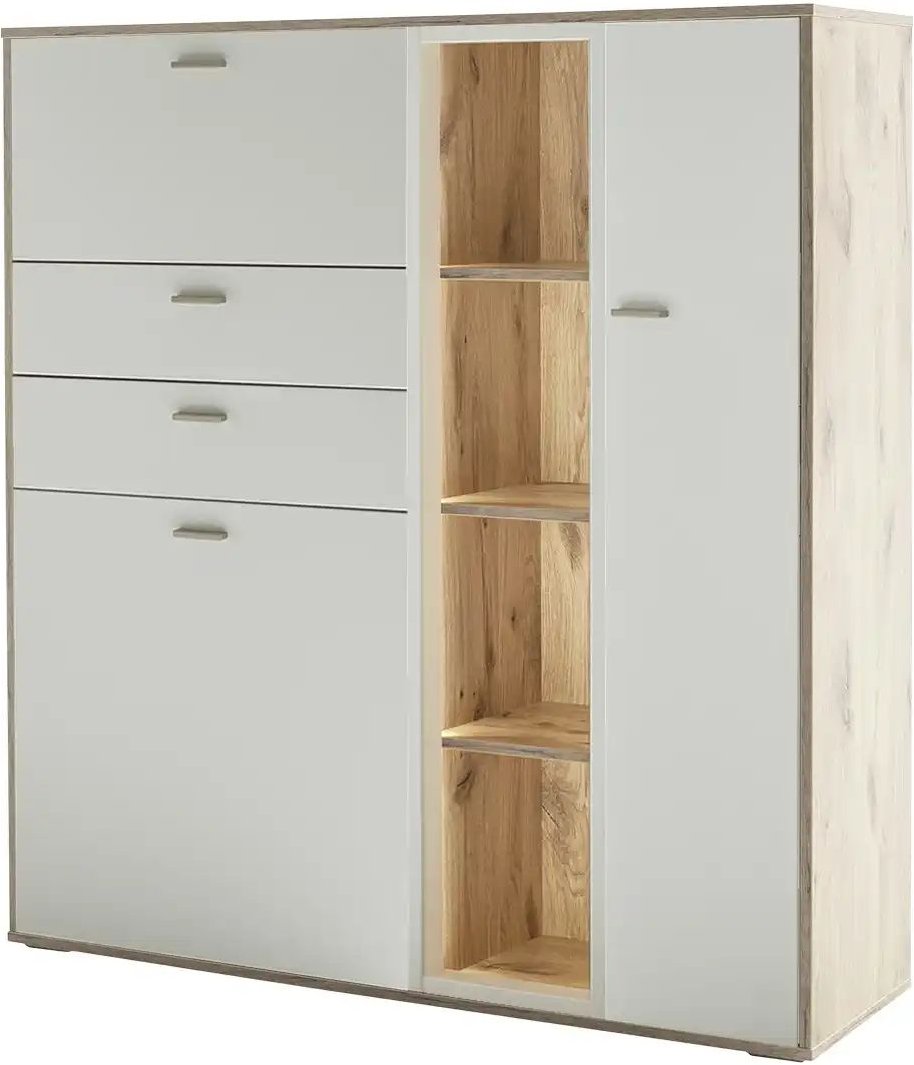 uno Highboard Santerno ¦ weiß ¦ Maße (cm): B: 124 H: 133 T: 37.0 Kommoden & Sideboards > Highboards - Höffner