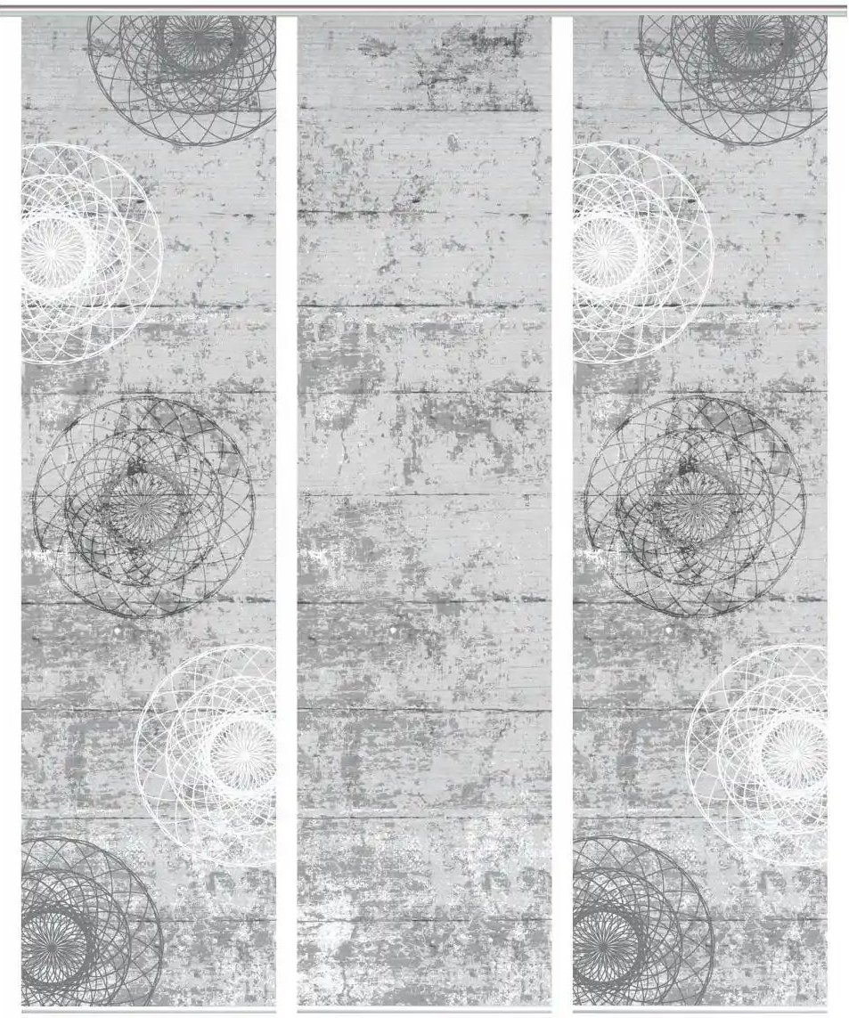 HOME in green Schiebevorhang ¦ grau ¦ Synthetik ¦ Maße (cm): B: 60 H: 245 Gardinen & Rollos > Gardinen & Vorhänge > Sc...