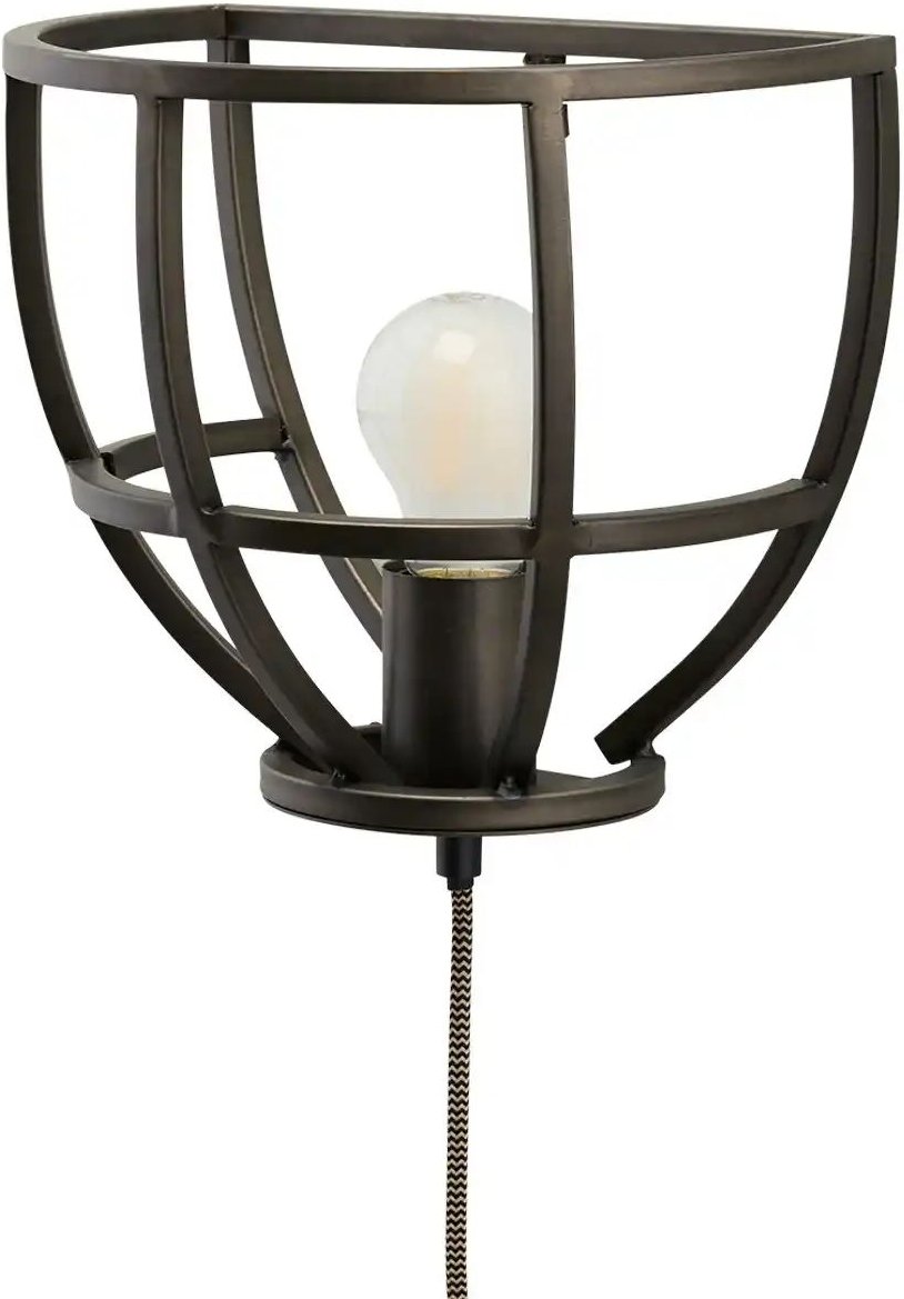 Wandleuchte 1-flammig Metall schwarz Frame ¦ schwarz ¦ Maße (cm): B: 16 H: 25 T: 23.0 Lampen & Leuchten > Wandleuchte...