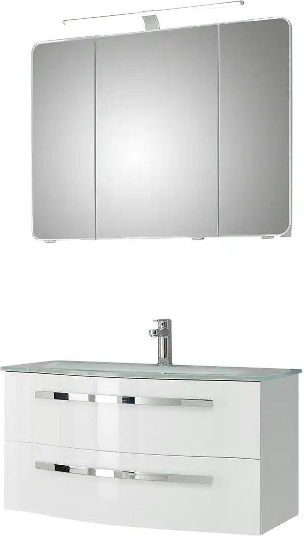calmoquick Badezimmerkombination Verler See ¦ weiß ¦ Maße (cm): B: 92 T: 49.1 Schränke > Badschränke > Komplett-Badkomb...