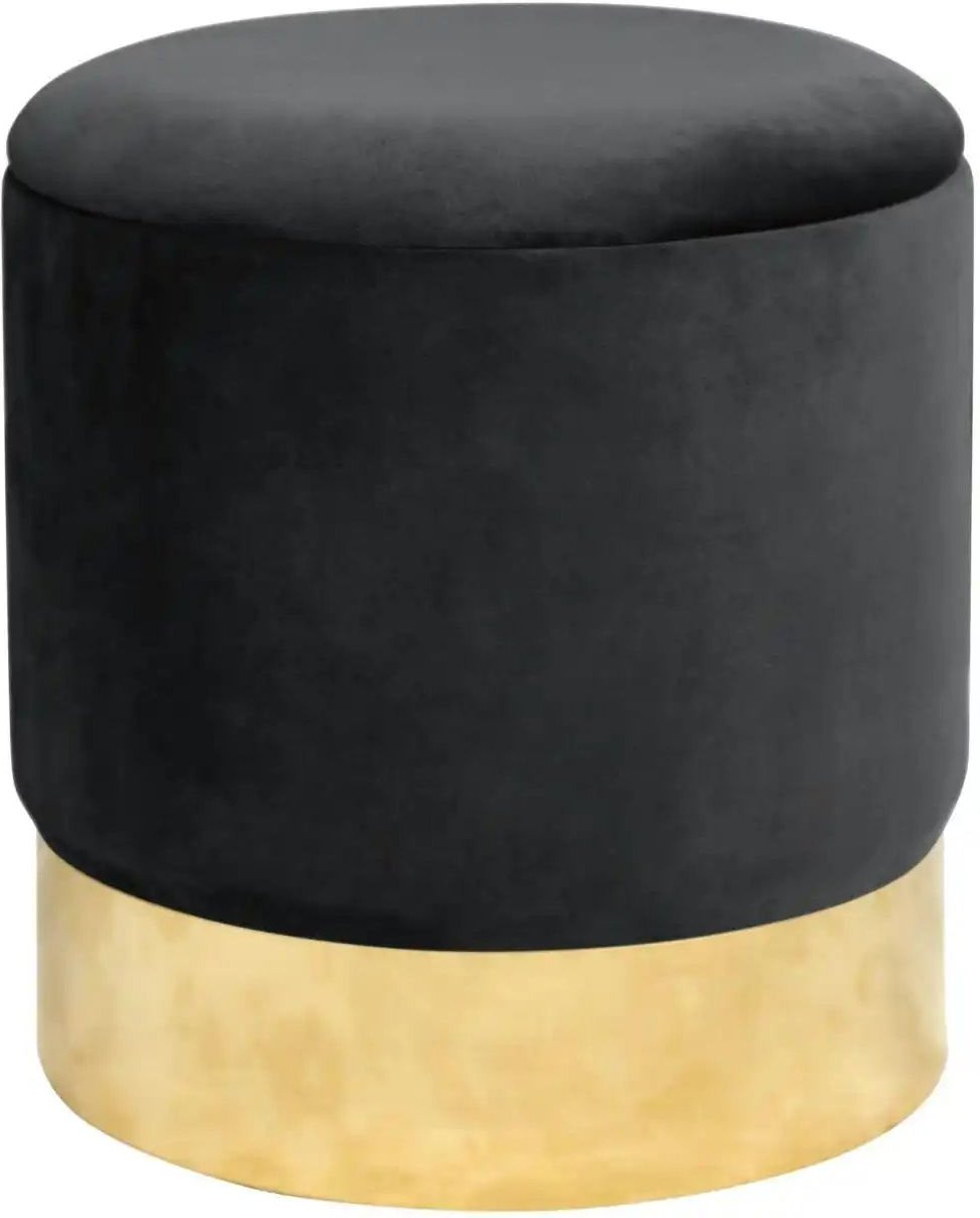 Pouf mit Stauraum Georgia ¦ schwarz Ø: 39 Polstermöbel > Hocker - Höffner