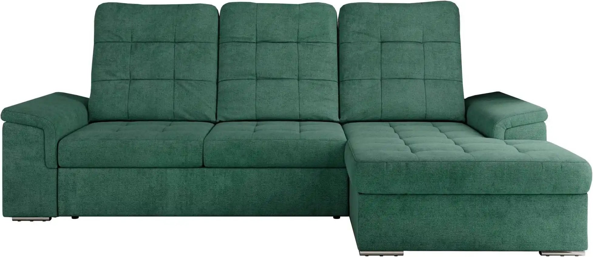 Ecksofa mit Schlaffunktion Madrito ¦ grün ¦ Maße (cm): B: 256 H: 89 Polstermöbel > Sofas > Ecksofas - Höffner
