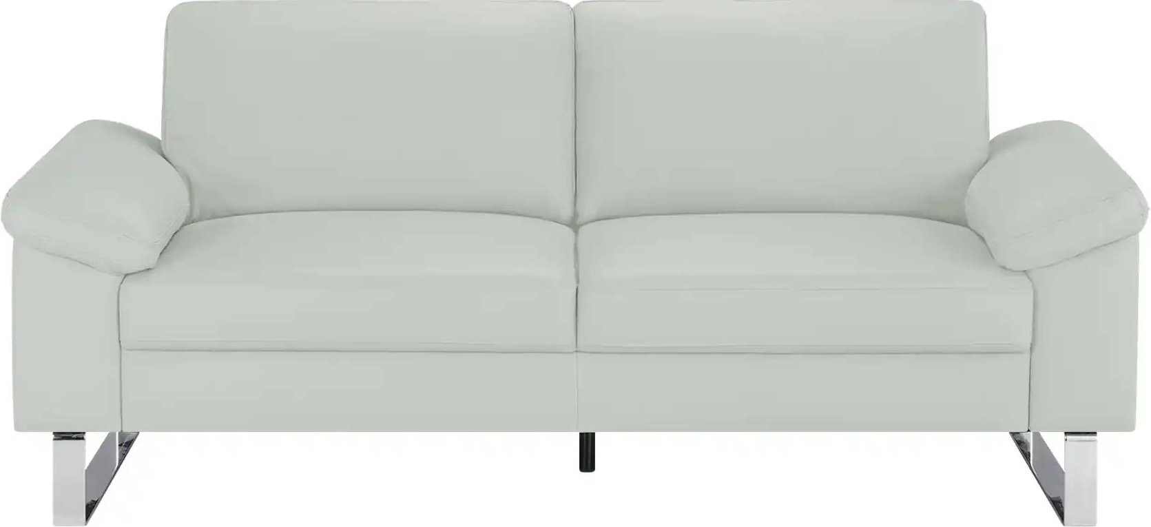 Max Schelling Ledersofa mit Kufengestell Maximum ¦ grau ¦ Maße (cm): B: 204 H: 89 T: 97.0 Polstermöbel > Sofas > 2-Sitze...