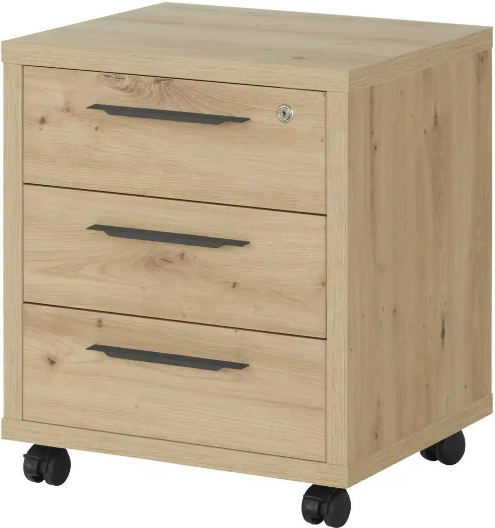 Rollcontainer Donau ¦ holzfarben ¦ Maße (cm): B: 48,6 H: 63 T: 45.0 Schränke > Container - Höffner